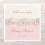 Pretty Blush Pink Floral Baby Shower Shabby Chic Napkins