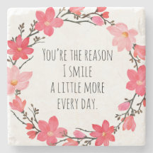 Pretty Blush Pink Floral Wreath Cute Typography