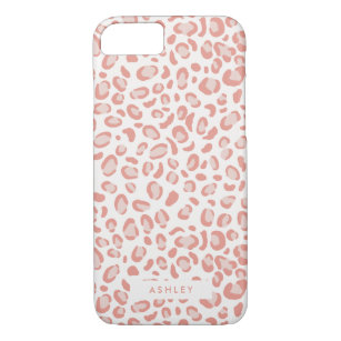 Pretty Blush Pink Leopard Pattern iPhone 8/7 Case
