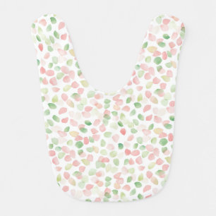 Pretty Blush Pink Mint Flower Petals   Baby Bib