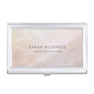 Pretty Blush Pink Mother of Pearl Business Card Case