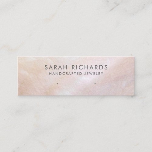 Pretty Blush Pink Mother of Pearl Display Mini Business Card