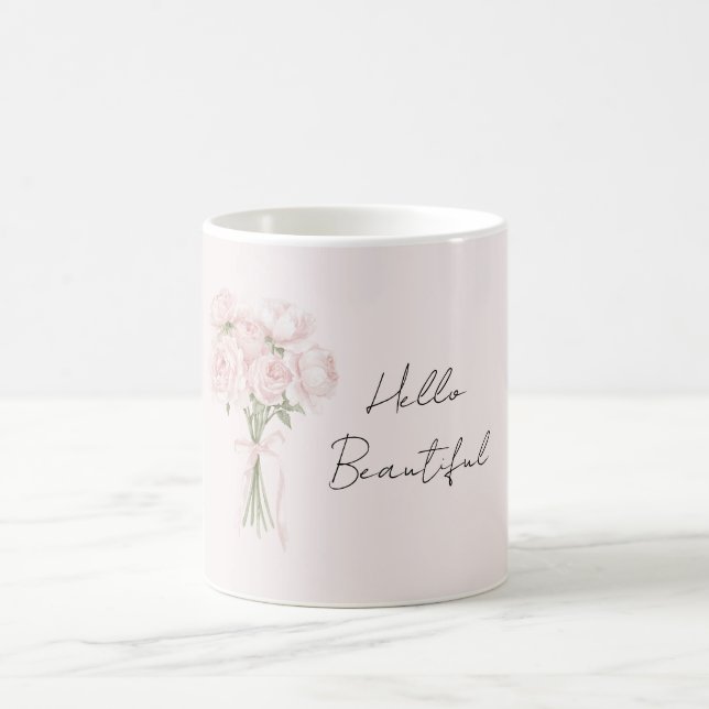 Pretty Blush Pink Roses   Coffee Mug (Center)