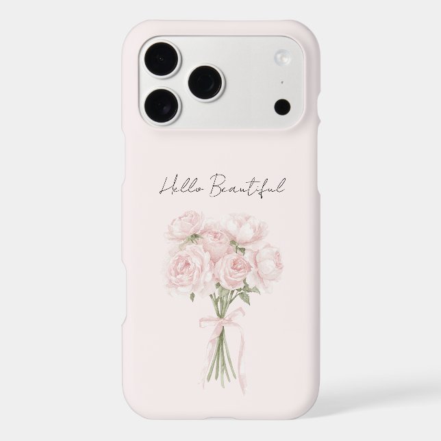 Pretty Blush Pink Roses   iPhone Case (Back)