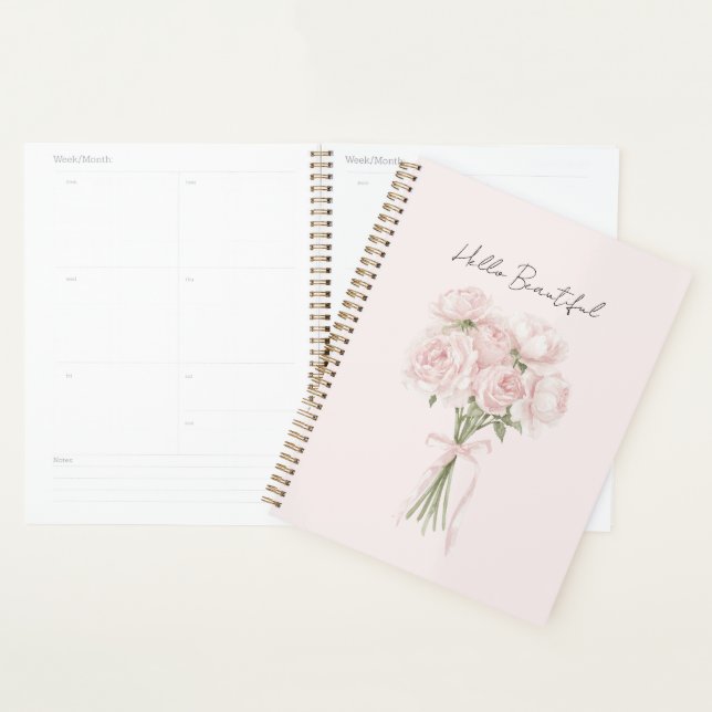 Pretty Blush Pink Roses   Planner (Display)