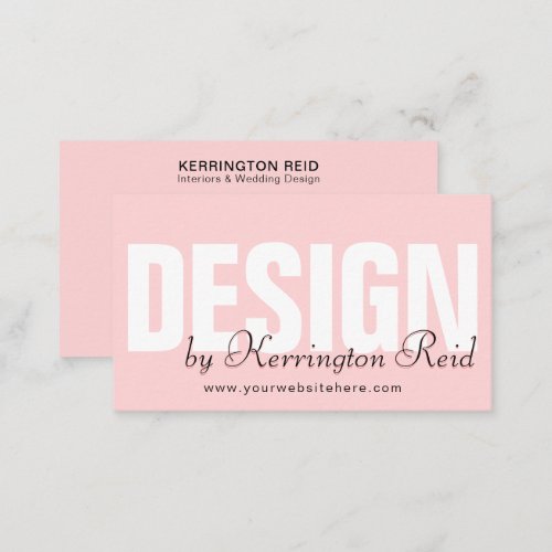 Pretty Blush Pink Simple Modern Any Service Business Card