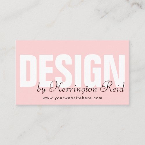 Pretty Blush Pink Simple Modern Any Service Business Card