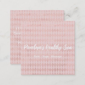 Pretty Blush Pink Square Business Card by businesscardsforyou at Zazzle