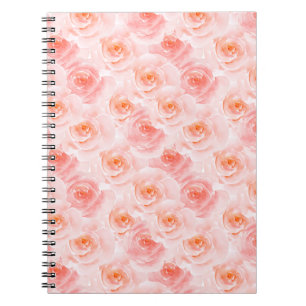 Pretty Blush Pink Watercolor Roses Notebook