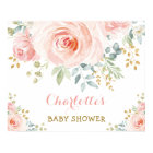 Pretty Blush Watercolor Roses Baby Shower Party