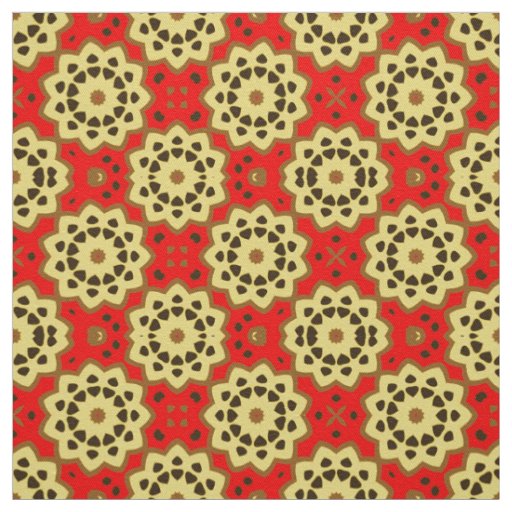 Pretty Boho Chic Mosaic Geometric Pattern Fabric