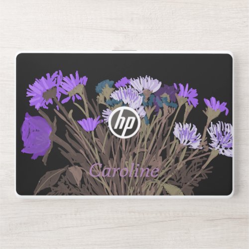 Pretty Boho Cottagecore Spring FlowersCustom Name HP Laptop Skin