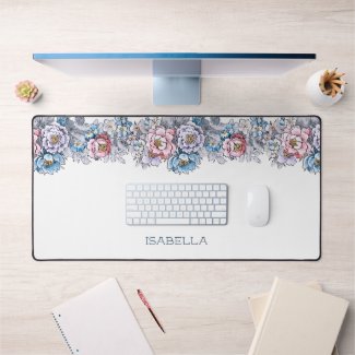 Pretty Boho Floral Border w/Name