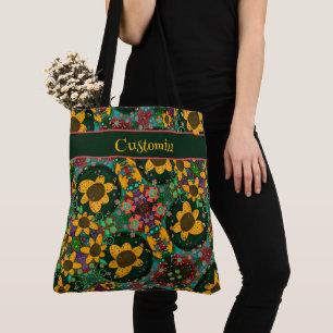 Pretty Boho Floral Daisy Custom Inspirivity tote