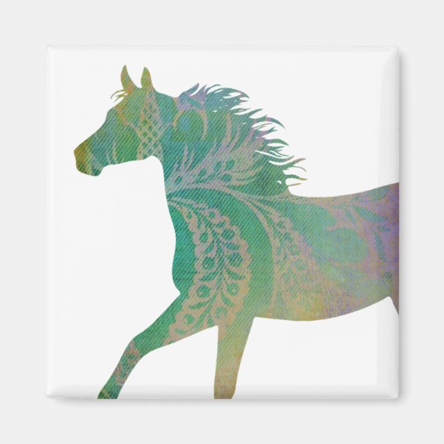 Pretty Boho Horse Magnet (Front)