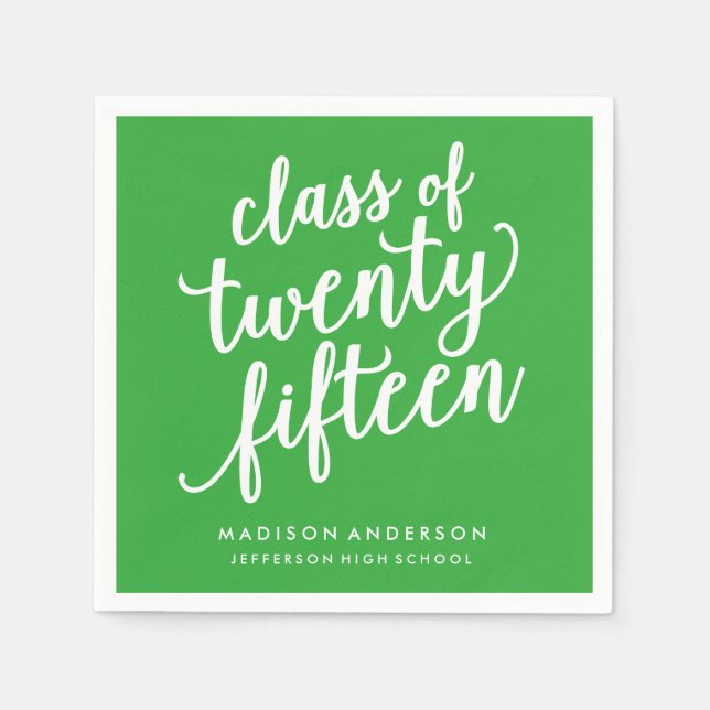 Pretty Boho in Green | Personalized Paper Napkins (Front)