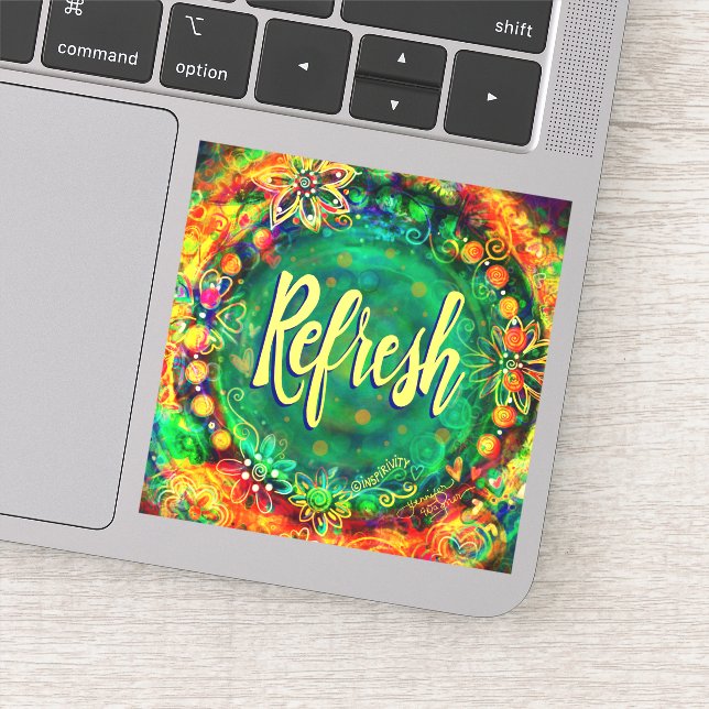 Pretty Boho Inspiring Refresh Inspirivity Sticker (Detail)
