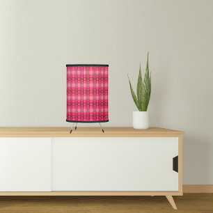 Pretty Boho Pink Pattern Tripod Lamp
