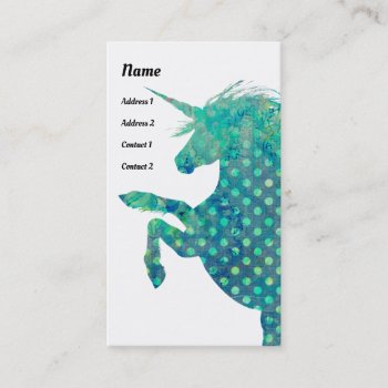 Pretty Boho Unicorn Business Card by businesscardsforyou at Zazzle