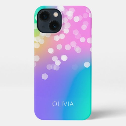 Pretty Bokeh Colorful Gradient iPhone 13 Case