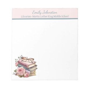 Pretty Books Personalized Notepad