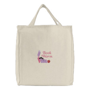 Pretty Bookworm Book Tote Bag