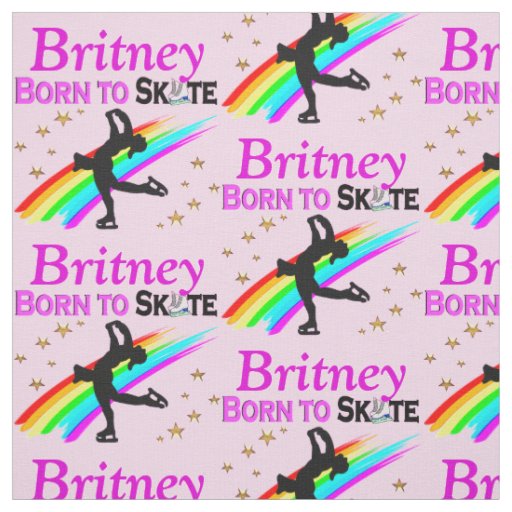 PRETTY BORN TO SKATE PERSONALIZED FABRIC