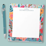 Pretty Botanical Girly Floral Notepad<br><div class="desc">Personalize this pretty stationery notepad with your name. Bright and beautiful! Makes a thoughtful gift for a friend. Designed for you by Blackberry Boulevard.</div>