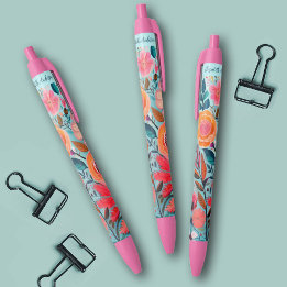 Pretty Botanical Girly Floral Pen