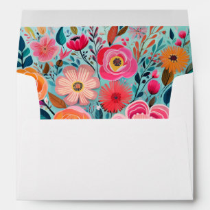 Pretty Botanical Girly Floral Stationery Envelope