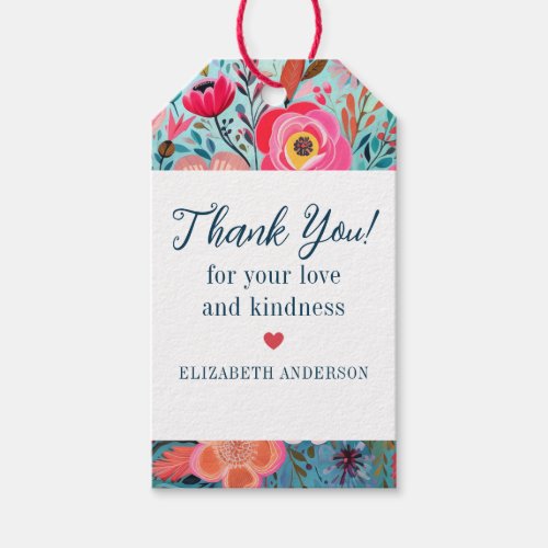 Pretty Botanical Girly Floral Thank You