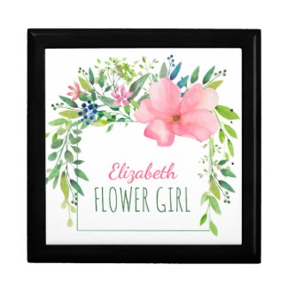 Pretty Botanicals Custom Flower Girl Jewelry Gift Box