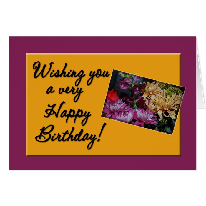 Pretty Bouquet Birthday Greeting Card