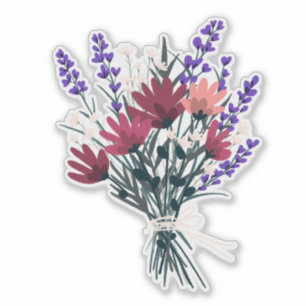 Pretty Bouquet Floral Wildflower Sticker