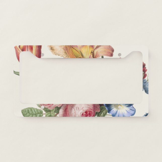 Pretty Bouquet License Plate Frame (Front)