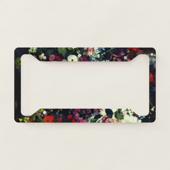 Pretty Bouquet of Flowers in a Vase License Plate Frame (Front)