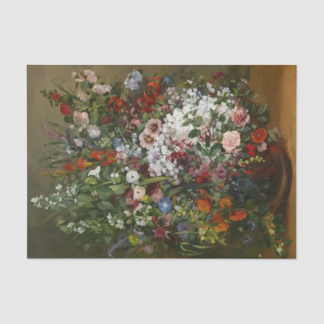 Pretty Bouquet of Flowers in a Vase Tissue Paper (Front)