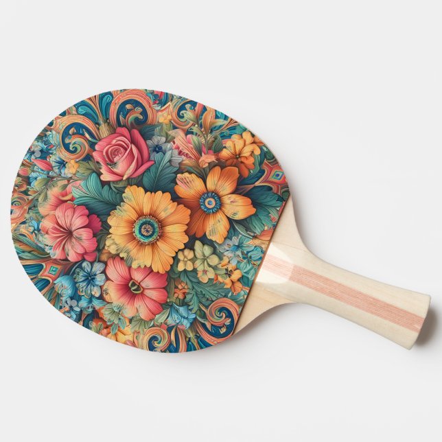 Pretty Bouquet of Flowers Ping Pong Paddle (Side)