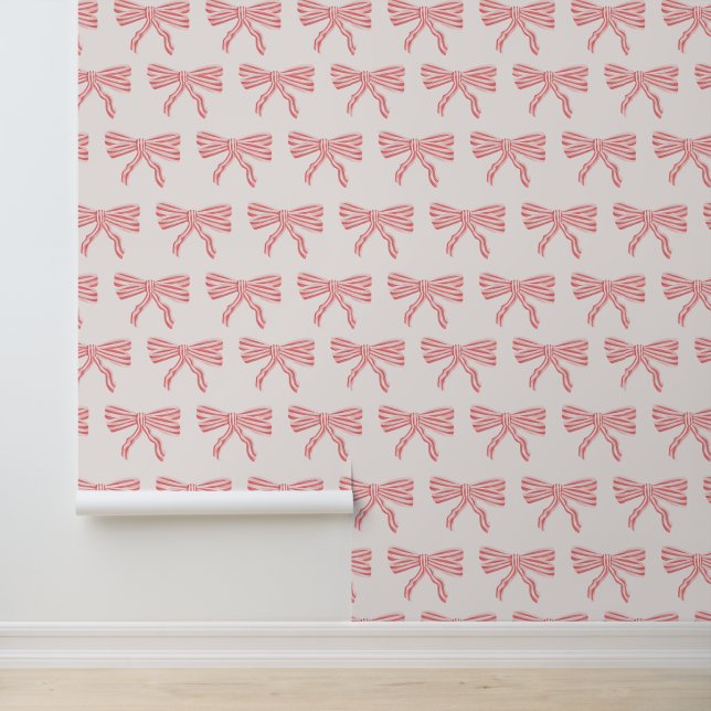 Pretty bow coquette pink wallpaper  (Application)
