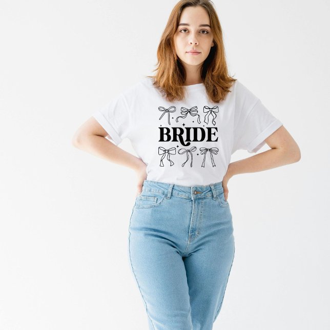 Pretty Bow Girly Bride Wedding Day  Tri-Blend Shirt (Creator Uploaded)