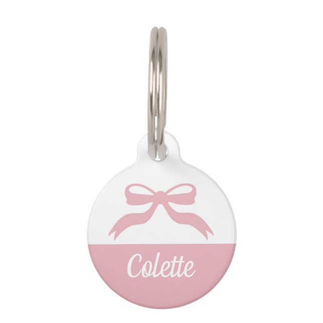 Pretty Bow Pet ID Tag (Front)