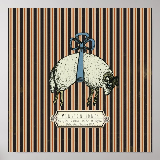 Pretty Bow Sheep™ Collection - (Canvas Option) Poster (Front)