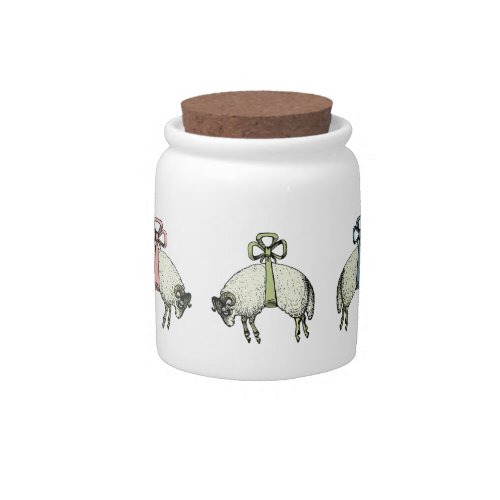 Pretty Bow Sheep Collectionâ _ COOKIE JAR 10oz
