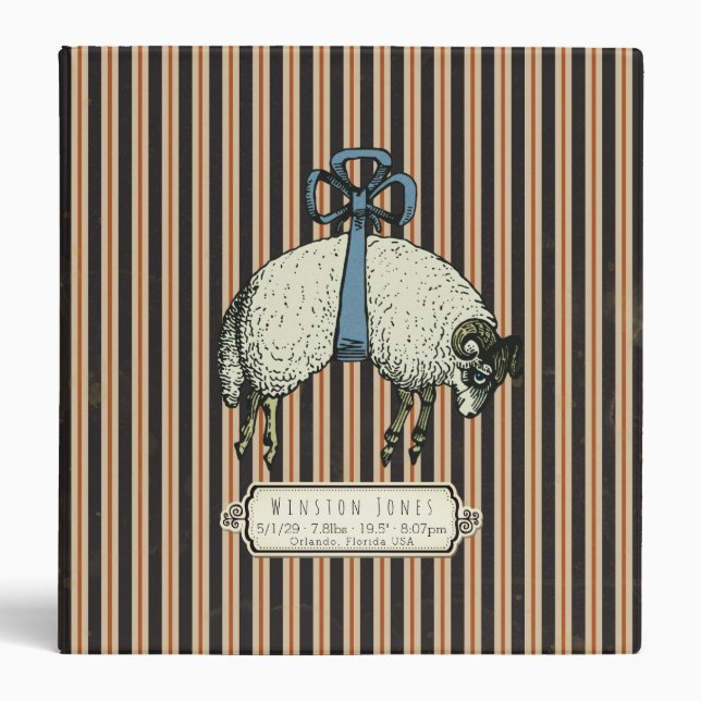 Pretty Bow Sheep™ Collection - Photo Album / 3 Ring Binder (Front)