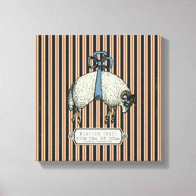 Pretty Bow Sheep™ Collection - Wrapped Canvas Print (Front)
