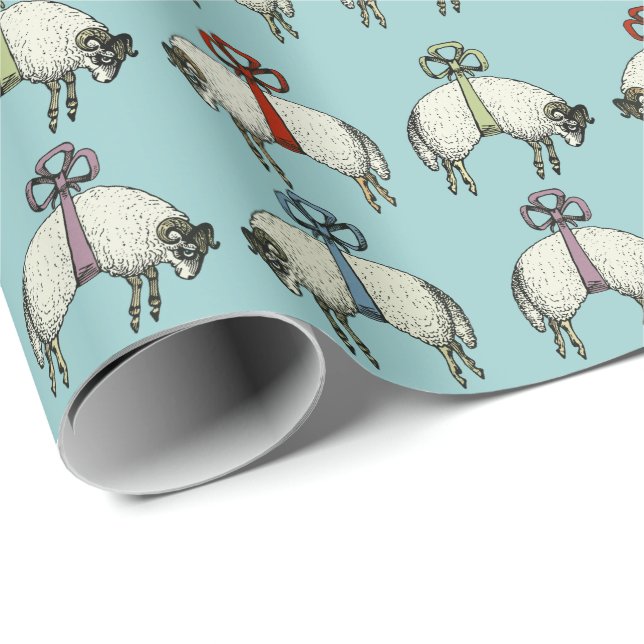 Pretty Bow Sheep Collection™ - Wrapping Paper (Roll Corner)