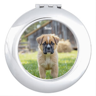 Pretty Boxer Personalized Compact Mirror