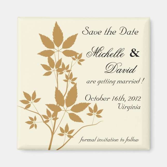 Pretty Branch -Save the date magnets (Front)