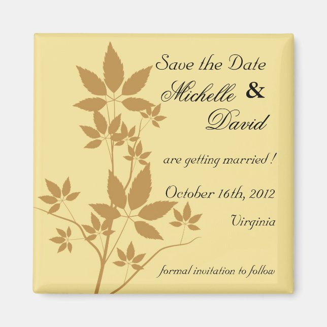 Pretty Branch -Save the date magnets-3 Magnet (Front)
