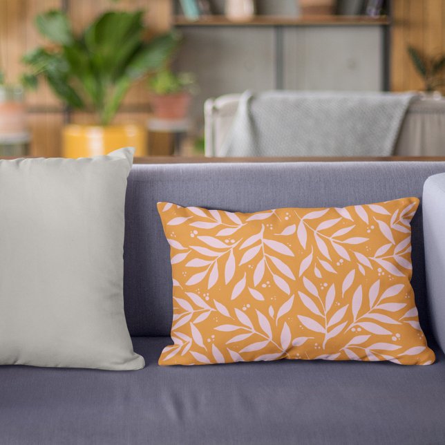 Pretty branches - orange and pink accent pillow (Creator Uploaded)